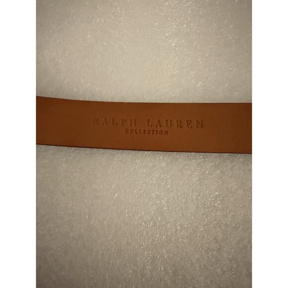 Ralph Lauren Collection Black Smooth Leather Belt Italy M